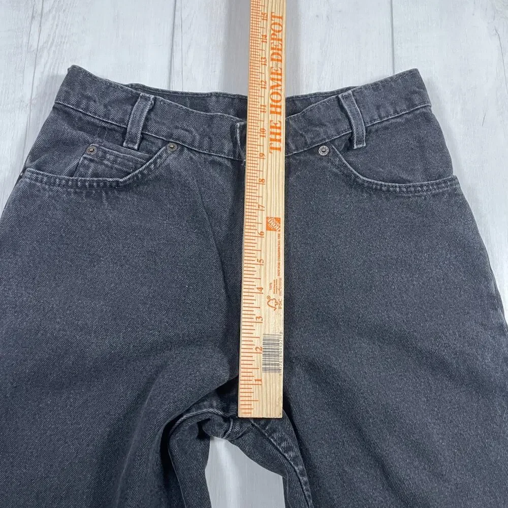 VTG Levis Jeans 30x21 Black 550 USA 90s Orange Tab Relaxed Capri Pants Student